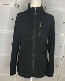 Black Diamond Black Full Zip Fleece Jacket Size Medium