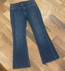 Wide Flare Leg Blue Denim Jeans Size 30