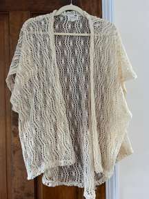 Cream Crochet Cardigan