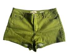 Nicky Minaj Mid-Rise Denim Green Short Shorts Size 13/14