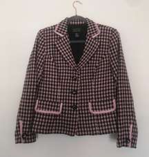 Black And Pink Tweed  Blazer