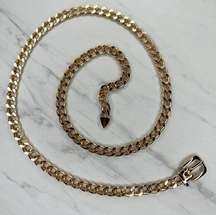 Lightweight Gold Tone Real Buckle Metal Chain Link Belt OS One Size