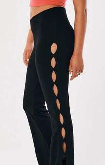 Social Tourist High Rise V-Waist Cutout Flare Pants