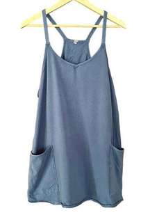 Hot Shot Mini Dress Built In Shorts Blue Indigo Size Medium FLAW