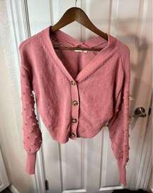 Moon & Madison Cropped Cardigan Size Large