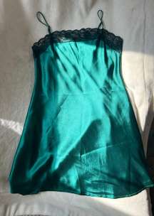 Emerald Green Silk Slip Dress From Abercrombie 