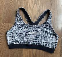 Sports Bra Size Medium black and white