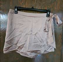 Satin Skort With Tie