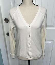 Red Haute cream button down top size small