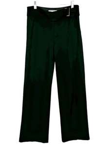 Black High Waist Flat Front Wide Leg Lined Slacks Trousers Women’s 8