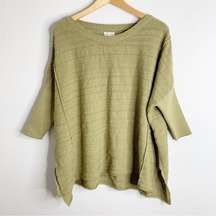 Pilcro Anthropologie Green Knit Dolman Sleeve Sweater Size Small