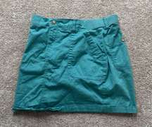 Turquoise Mid-Length Skort