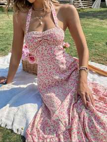 Floral Print Vacation Dress 