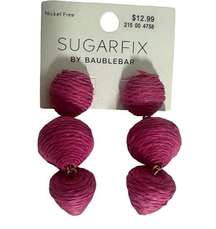 Sugarfix by Baublebar Pink Woven Dangle Earrings NWT