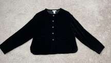 J.Jill Women’s Black Velvet Blazer Jacket Size SP Good Condition