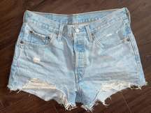 501 High-Rise Denim Cut Off Shorts