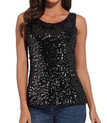 Black Sequin Tank