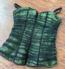 Frederick of Hollywood green corset