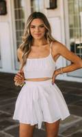 Hallie Halter Neck Romper- White