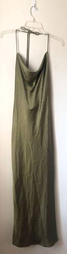 Princess Polly Alissa Green Satin Maxi Dress 12