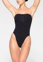 Spanx Slimmer And Shine Mid Thigh Open Bust Shaper Nude Bodysuit Size L  Size L - $41 - From Ava