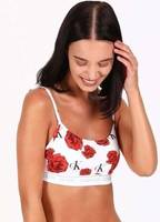 Aerie Sunflower Lace Padded Plunge Bralette Ivory Size Small