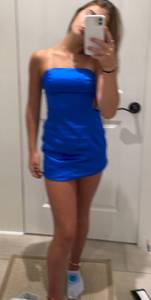 Satin Blue Dress
