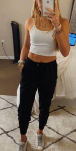 High Waisted Black Joggers