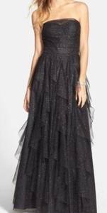 NEW HAILEY LOGAN Glitter Mesh Strapless Jr. Dress