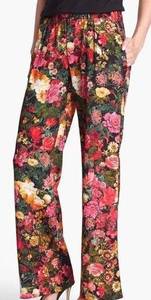 Wayf Floral Print Wide Leg Pull On Pants Palazzo