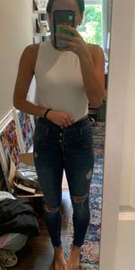 High Waisted Ripped Jeans