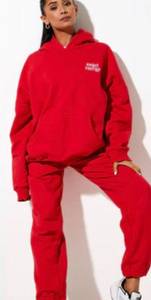 Angel Energy Oversized Red Hoodie