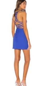 superdown Revolve ×  Hazel Mini Dress in
Cobalt Cornflower Blue