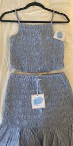 Powder Blue Skirt Set