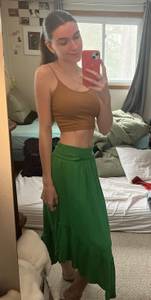 green  skirt