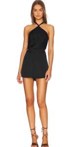 Black Halter Tie Romper