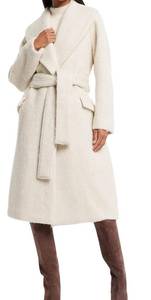 NEW  SANDSHELL SHERPA WOOL BLEND SHAWL LAPEL WRAP COAT SIZE XL