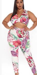 Garden Floral Jumpsuit - White/combo