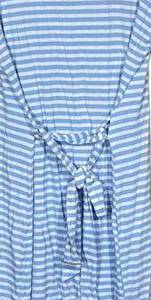 NEW Light Blue & White Lily White Striped Soft T-Shirt Dress Women’s Size Large!