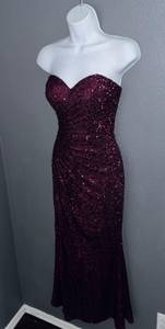 Sweetheart Gown Prom Formal Sequin Red Maxi Dress Womens XS | 3