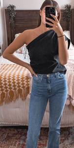 Black One Shoulder Top