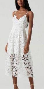 ASTR the label lace eyelet midi dress Small