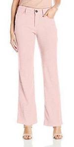 NYDJ Wylie Linen Stretch Trousers Pants in Macaron Pink Color