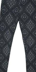 Bethany Mota Women's Leggings Gray Black Geometric Print Skinny Leg Size Small