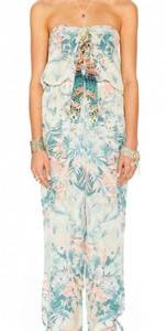 NWT  100% Silk Garden of Dreams Front Tie Jumpsuit