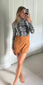 Snake Print Long Sleeve Top