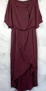 NWT Elizabeth & James Silk & Lamb Leather Midi Dress Boho Grunge Goth Mod S $765