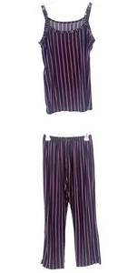 Boutique Pajama Set Camisole Cami Top & Pants Stripes XL Comfy
