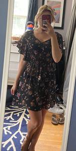 Sheer Floral Dress