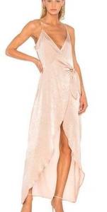 DONNA MIZANI blush wrap dress. NWOT